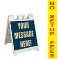 Squarecade 36 24x24 A-Frame Sidewalk Sign w/ 2 Custom Signs